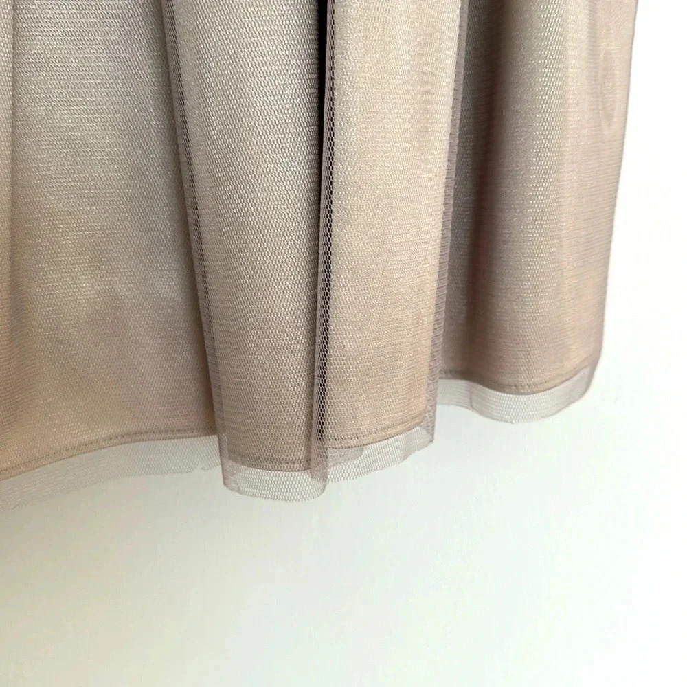 NWT David's‎ Bridal Champagne One Shoulder Party Dress Sz 4 - Picture 4 of 7